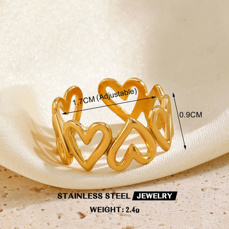 Cocktail Rings set - 18k Gold Plated