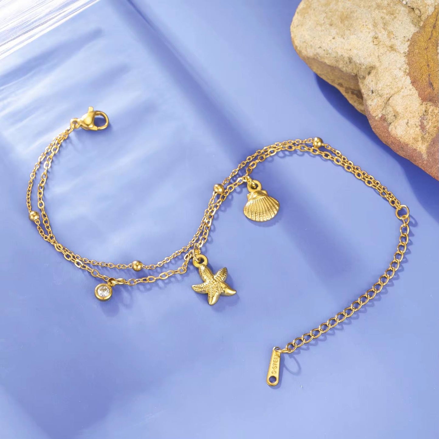 Starfish Shell Bracelet - 18k Gold Plated