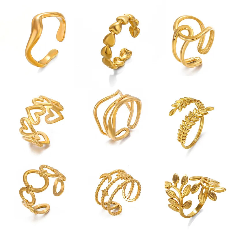 Cocktail Rings set - 18k Gold Plated