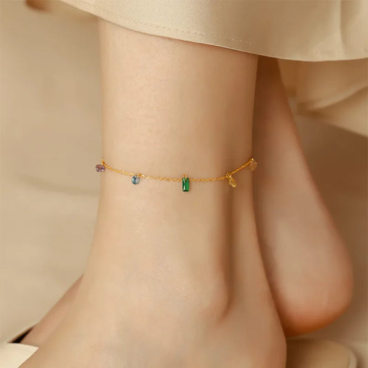 Rainbow Anklet - 18K Gold Plated