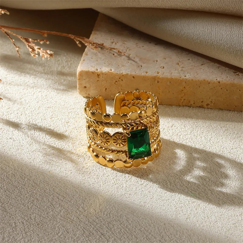 Vintage Style Ring - 18k Gold Plated