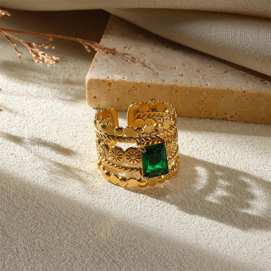 Vintage Style Ring - 18k Gold Plated